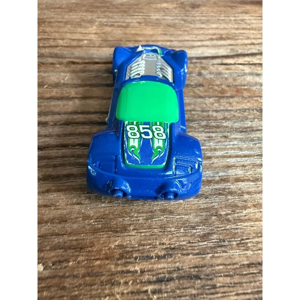 VTG 2000s Hot Wheels Toy Car 858 Futuristic Sports Car Blue Green McDonald's